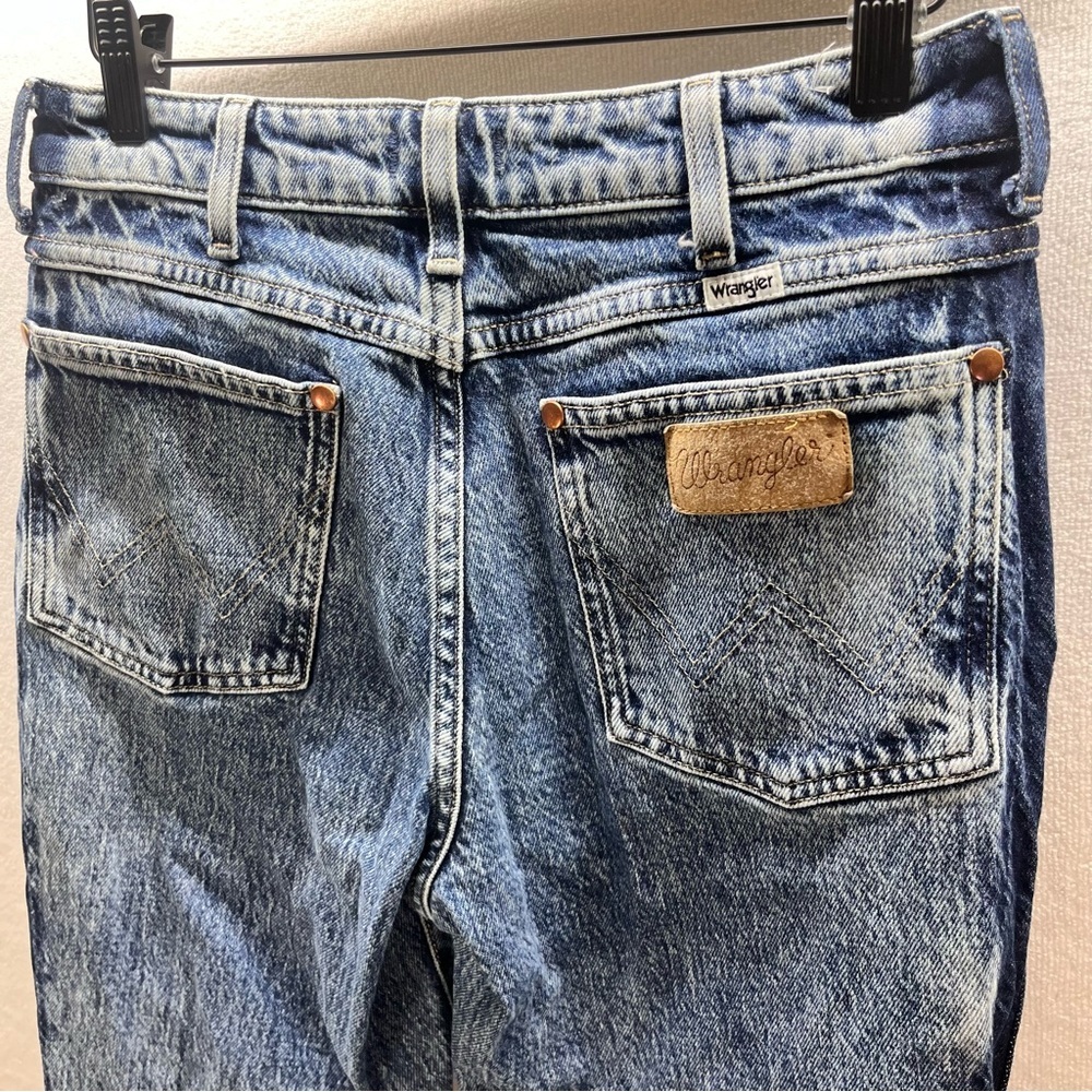 Wrangler Westward Two Tone High rise Bootcut Jeans Womens 27 Blue Denim 2871 - Picture 11 of 12